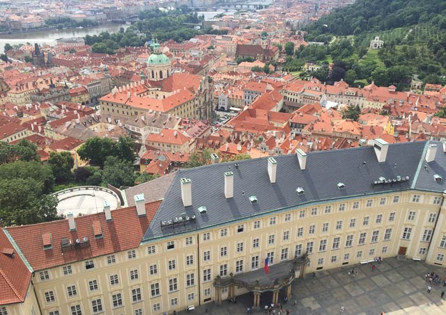 Смотровая площадки в Пражском Граде - панорамные виды Праги